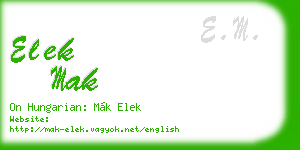 elek mak business card