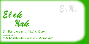 elek mak business card